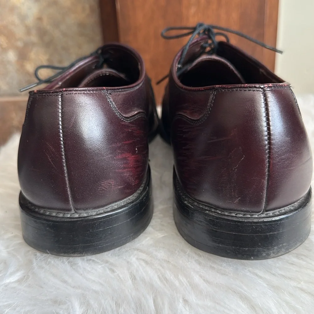 Allen Edmonds Brandywood Split Toe Deep Oxblood Brown Tie Shoe size 10